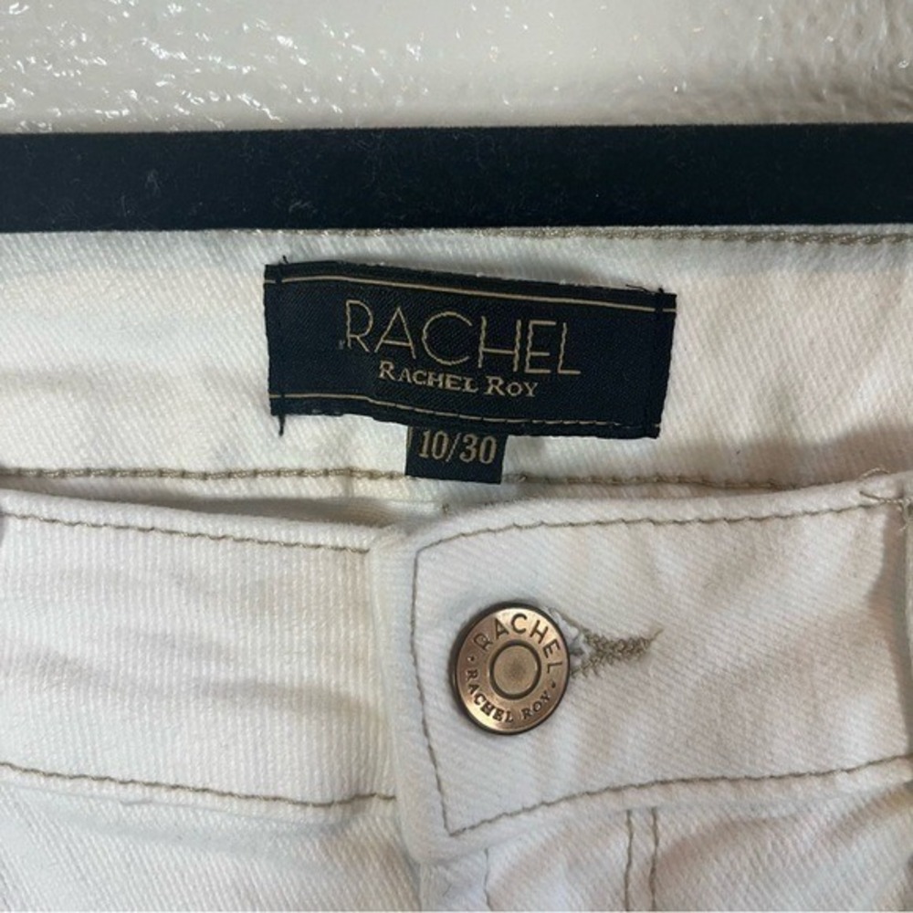 RACHEL Rachel Roy White Distressed Ankle Jeans 10/30 - Picture 3 of 11